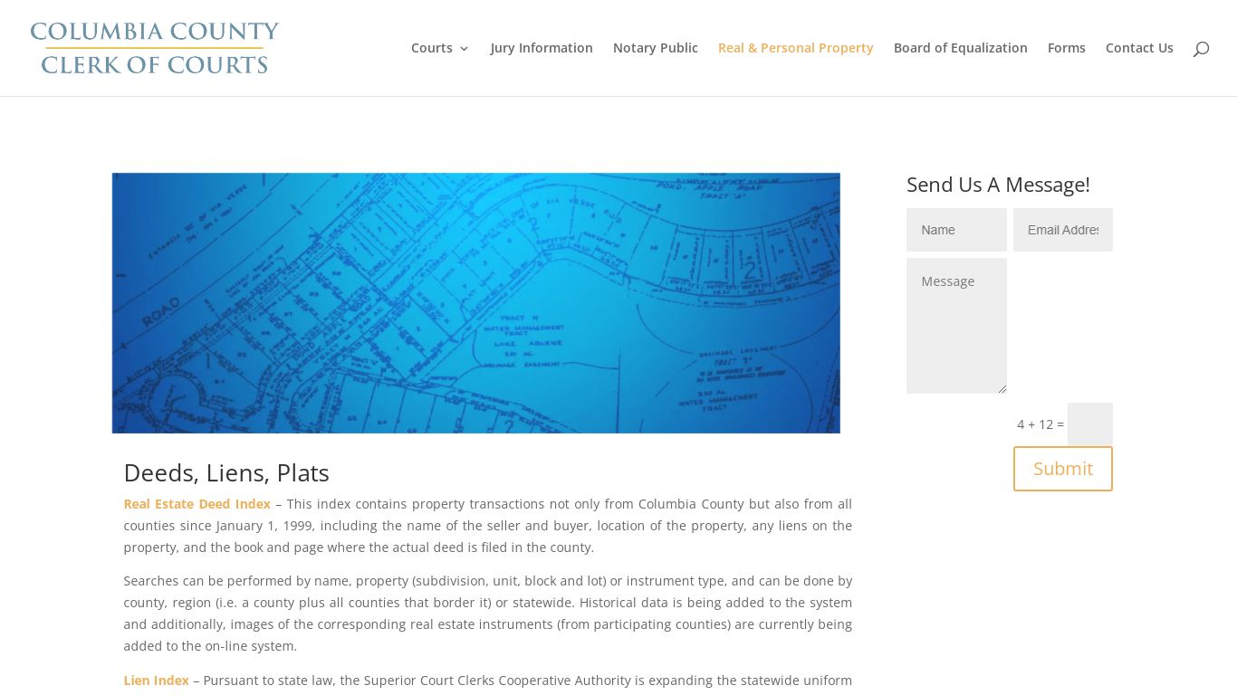 Real and Personal Property | Columbia County Clerk of Courts